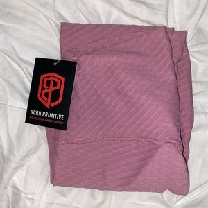 Pink ruched leggings